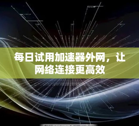 每日试用加速器外网,让网络连接更高效