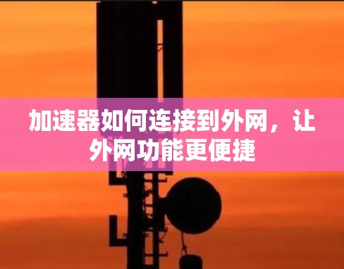 加速器如何连接到外网,让外网功能更便捷