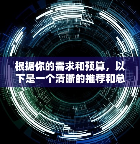 根据你的需求和预算,以下是一个清晰的推荐和总结