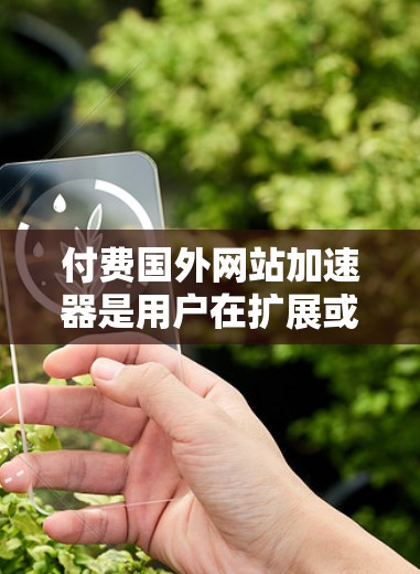 付费国外网站加速器是用户在扩展或优化国外网站时的一种选择，旨在提升网站性能。然而，使用这些工具需要谨慎，因为它们可能涉及反间谍问题和虚假内容。以下是一些有用的建议，帮助你更好地使用付费加速器