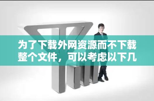 为了下载外网资源而不下载整个文件，可以考虑以下几种方法