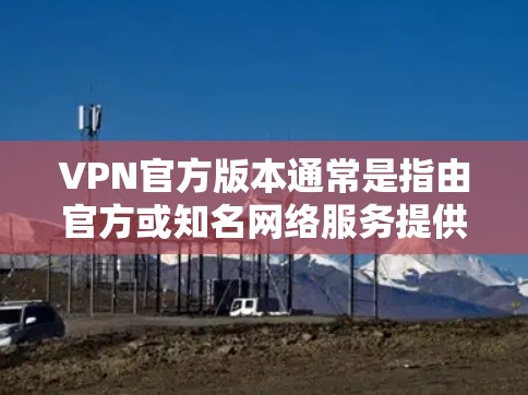 VPN官方版本通常是指由官方或知名网络服务提供商提供的VPN产品，这类产品通常会有详细的文档、安全信息和用户反馈，有助于用户更好地了解其功能和性能